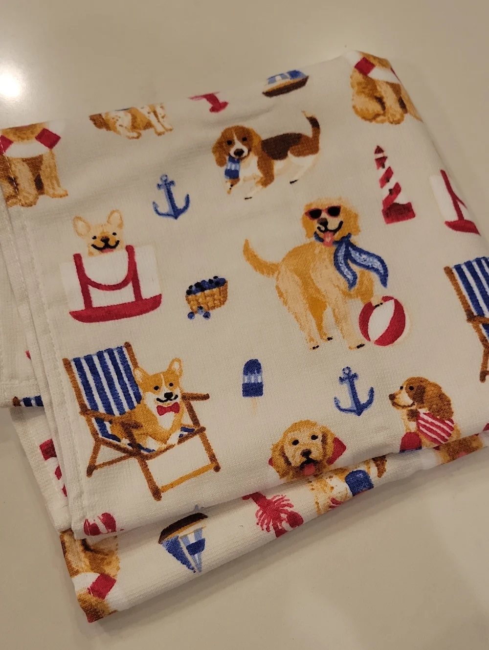 New Patriotic Puppy Dog Handtowel